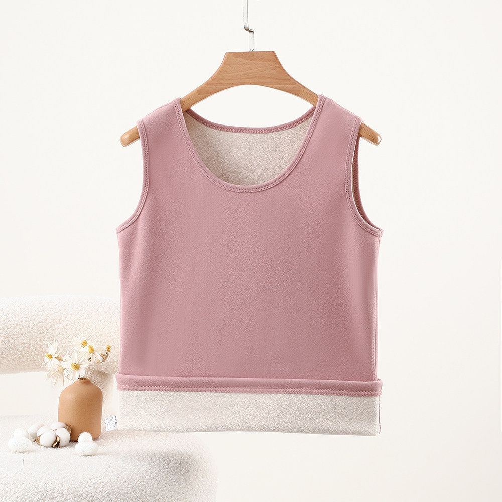 加绒加厚保暖背心女宽松大码胖mm防寒马甲内穿羊羔绒发热打底上衣,淘宝优惠券,粉丝福利购,淘宝优惠卷