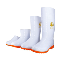 Rutai Food Sanitary Boots White Rain Shoes Rain Boots Waterproof Shoes Mens Water Boots Chefs Canteen Cold Storage Special Glint