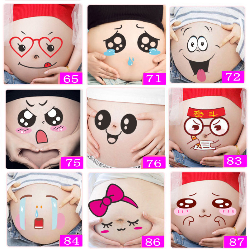 孕妇照肚皮贴纸大肚照贴画肚子贴拍照道具可爱影楼拍写真孕假肚子,淘宝优惠券,粉丝福利购,淘宝优惠卷