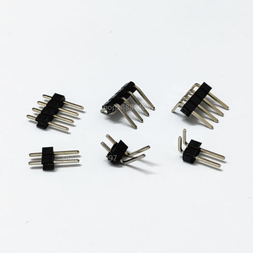 排针 间距2.54mm 直针 普弯 反弯 1*2 3 4 5 6 8 40PIN 单排插针 - 图3