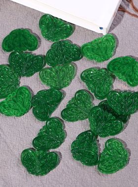 翡翠玉石蝴蝶项链吊坠古风坠子