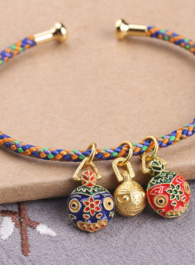 吞金兽手链。古法烧蓝