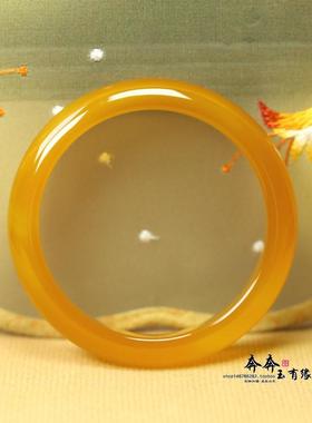 天然黄玛瑙玉髓时尚百搭手镯女款