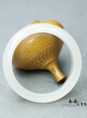 天然玉髓手镯白月光玛瑙高级感