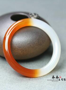 天然玛瑙浓墨天然原色红玛瑙手镯