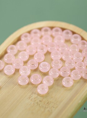 巴山翠桃粉系算盘约8×5mm孔3mm