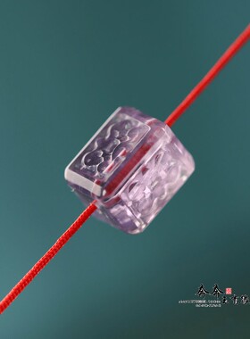 天然紫晶精雕雕花桶珠方柱子