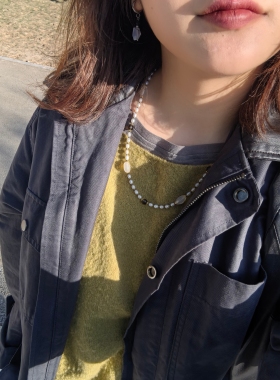 Fusora原创设计天然石珍珠手工串珠项链高级感气质叠戴通勤百搭