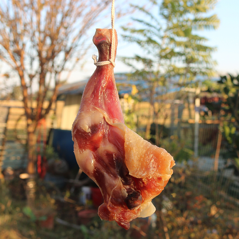 腊鸡腿安徽六安土特产农家自制手工咸鸡腿特色风干腊味3只600g - 图0