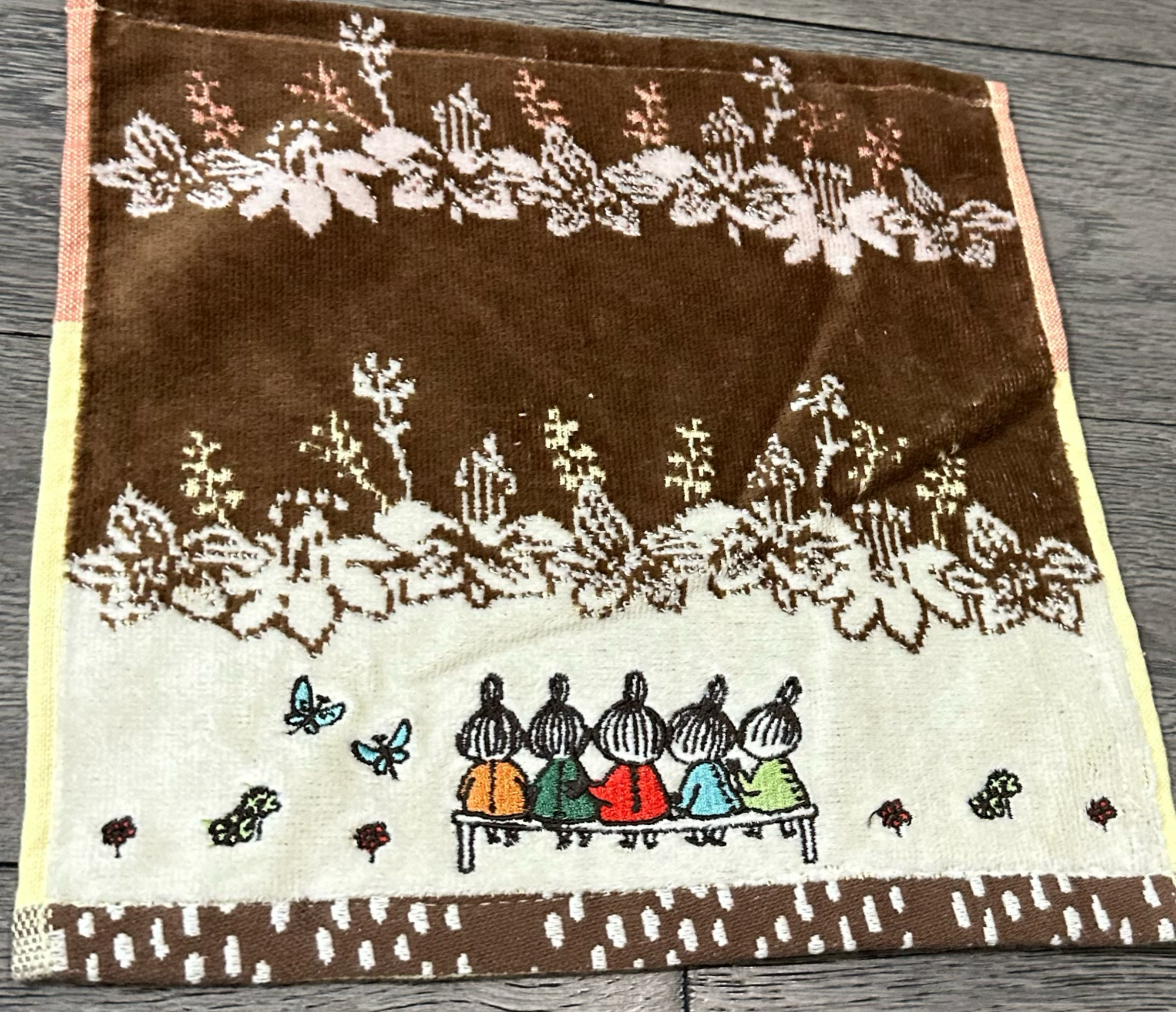 纯棉方巾卡通刺绣手帕擦手巾 KT面包卡比马里奥吉吉多啦25*25CM - 图3