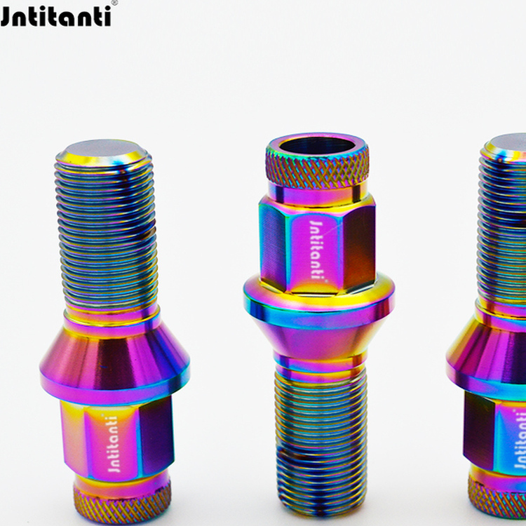 Jntitanti钛合金改装汽车轮毂螺丝加长头滚花M14*1.25适用宝马 - 图3