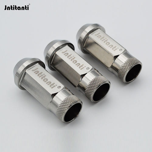 Jntitanti高轻高强改装钛合金汽车轮毂螺母滚花防滑M12*1.5MM-图0