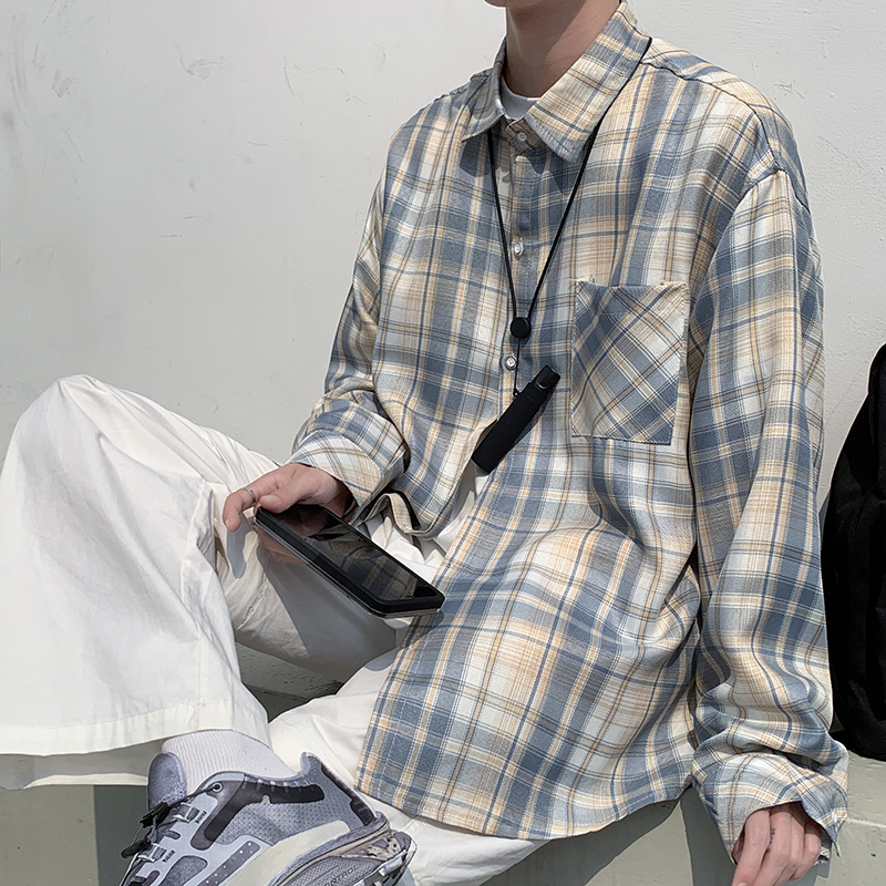 前程男士衬衫纸样落肩袖休闲格子衬衣服装DIY样板裁剪图纸532 - 图3