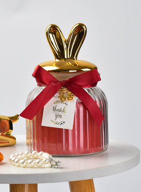 欧式陶瓷电镀摆件厨房储物罐伴手礼收纳罐喜糖盒礼品软装家居饰品