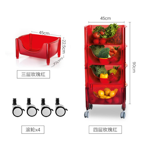 guzzini意大利轻奢置物架卧室高端设计师多层功能收纳移动小推车 - 图3