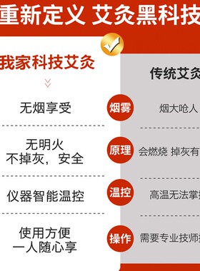 红外线艾灸电炙仪器宫寒家用温灸仪具熏蒸仪艾绒加热无烟悬灸仪