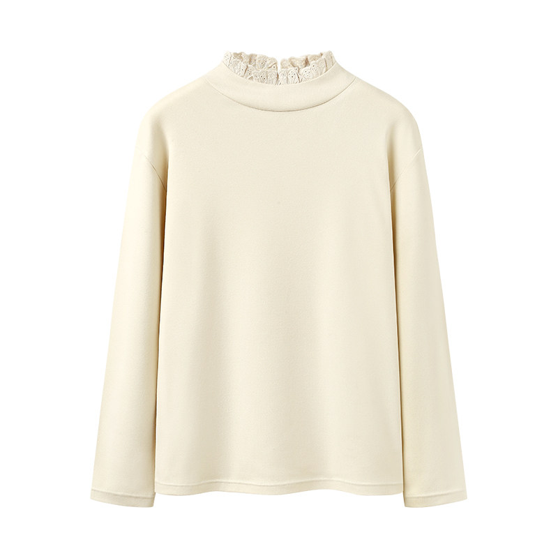 艾米恋半高领蕾丝秋冬洋气打底衫 艾米恋蕾丝衫/雪纺衫
