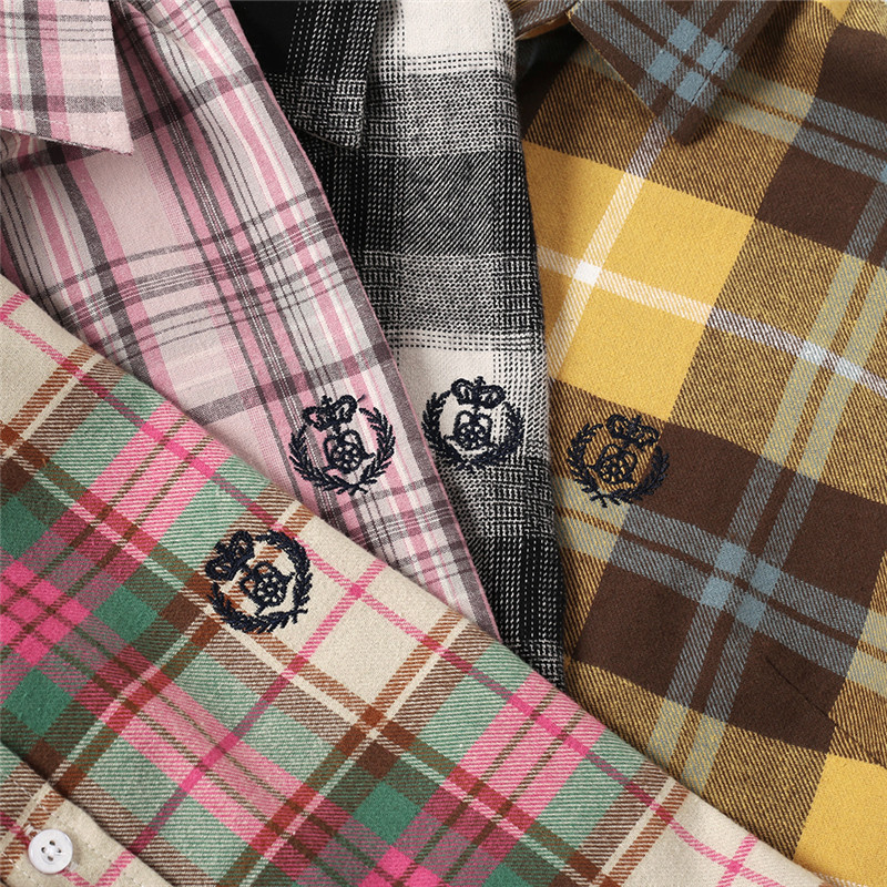 艾米恋格子秋冬新款长袖宽松衬衫 艾米恋衬衫