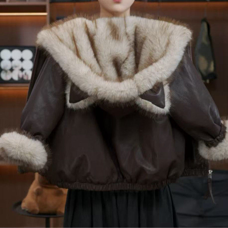 女童加绒外套儿童皮毛一体绒皮衣2025新款秋冬装加厚派克服棉服冬,淘宝优惠券,粉丝福利购,淘宝优惠卷