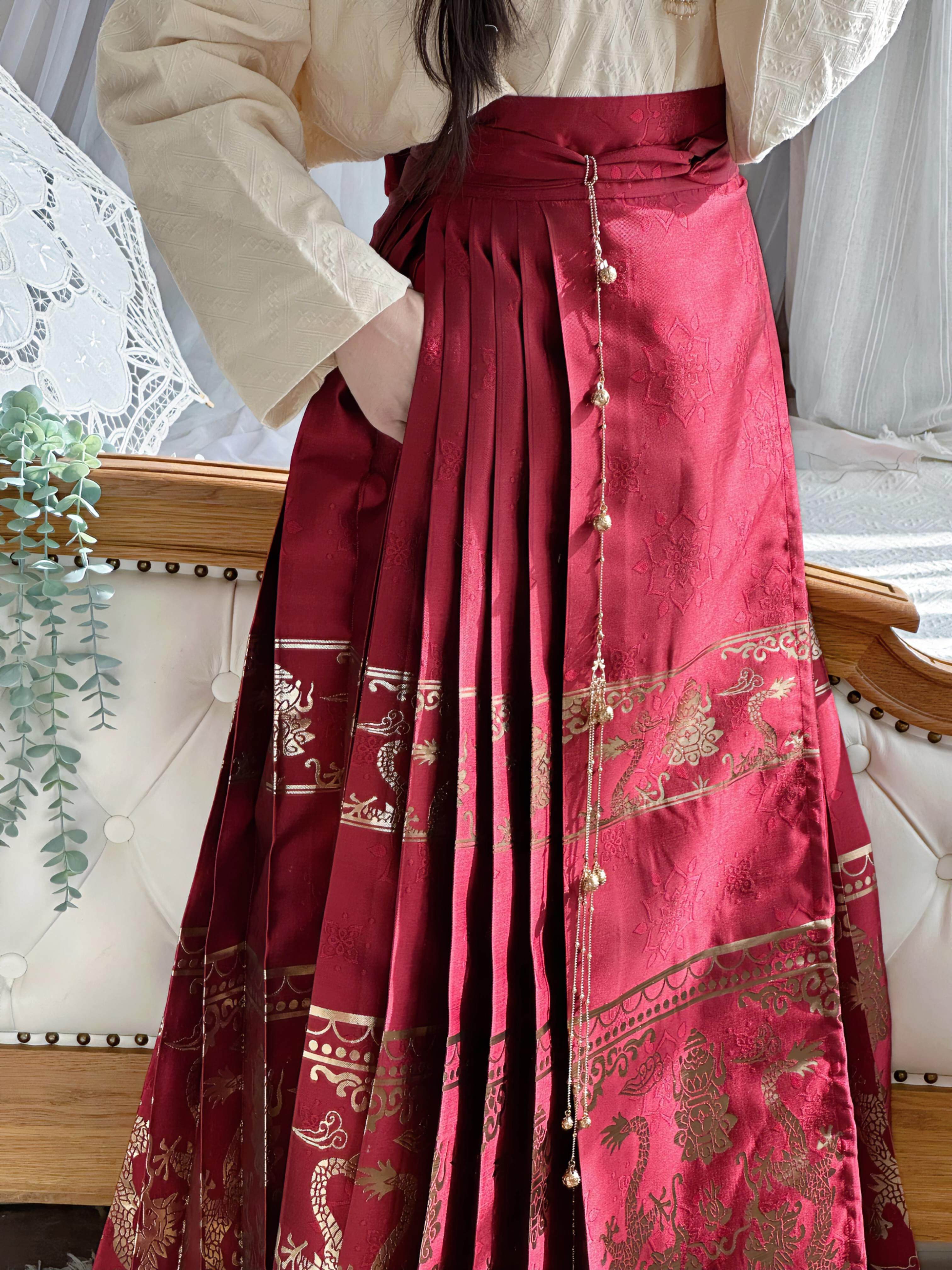 司羽阁【赤霞】原创汉服唐制明制织金马面春夏套装新国风女装,淘宝优惠券,粉丝福利购,淘宝优惠卷