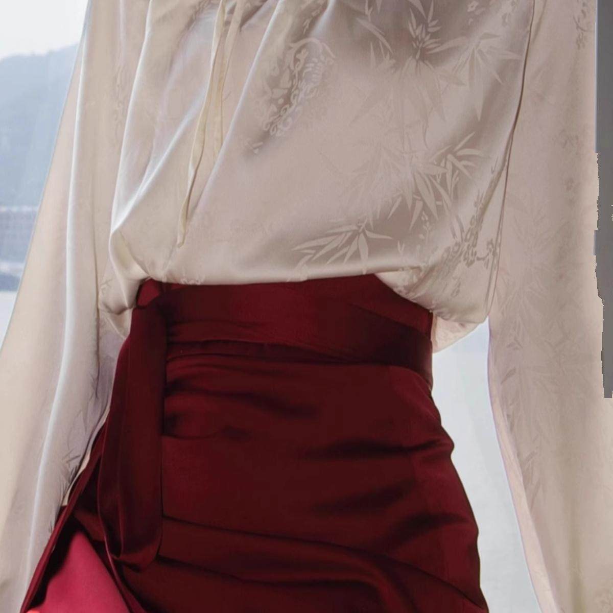 司羽阁【霓纱】新中式国风长袖衬衫女春秋新款薄款上衣汉服旋裙,淘宝优惠券,粉丝福利购,淘宝优惠卷