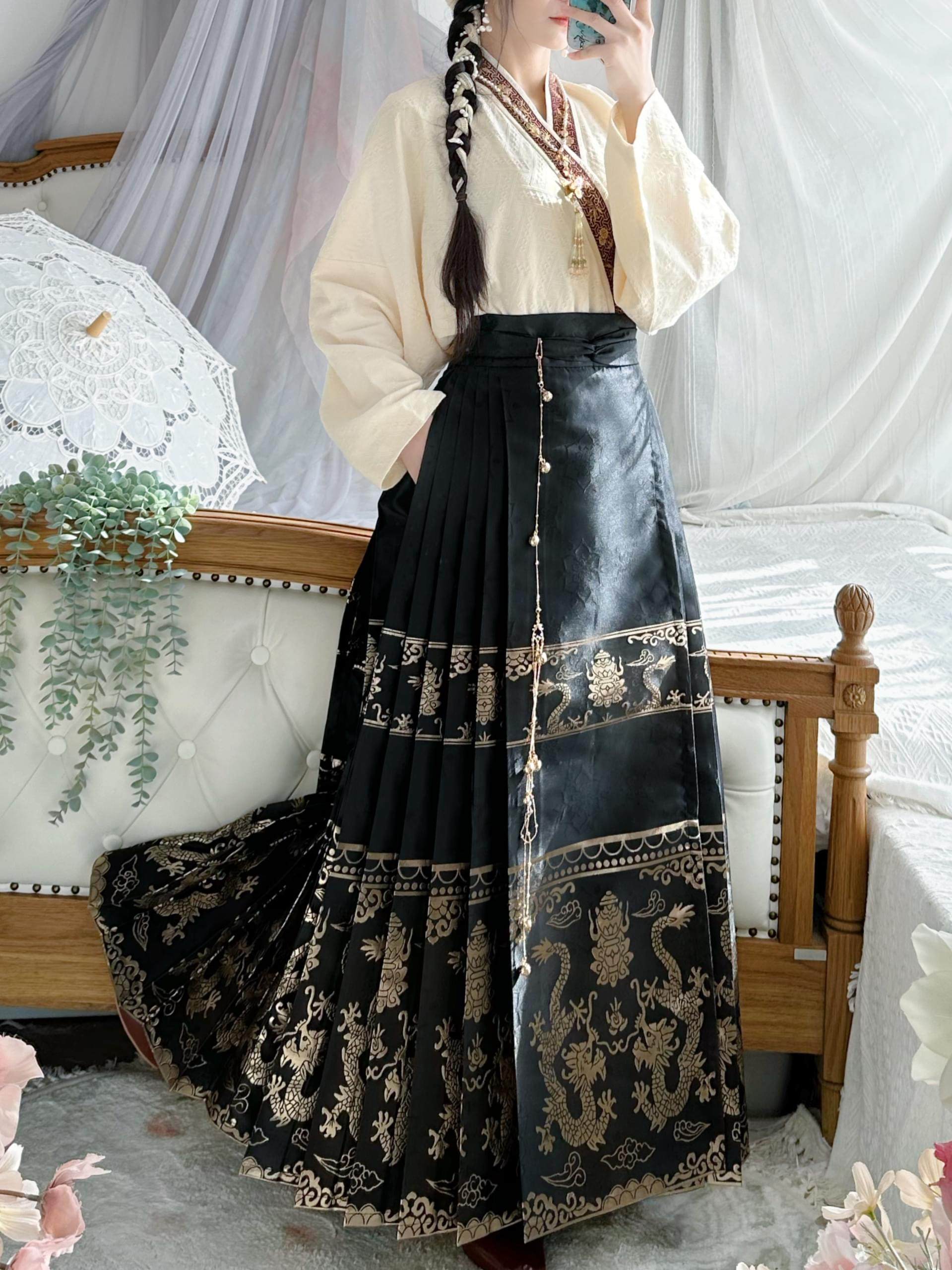 司羽阁【赤霞】原创汉服唐制明制织金马面春夏套装新国风女装,淘宝优惠券,粉丝福利购,淘宝优惠卷