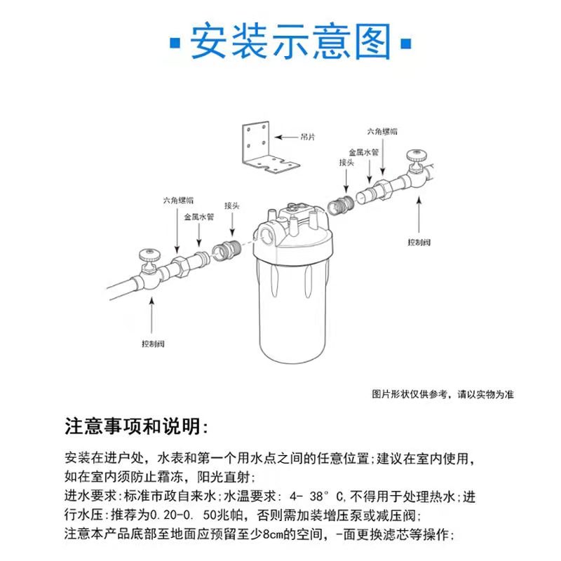 10寸大胖过滤蓝瓶20寸大胖净水器滤瓶10寸大胖净水器1寸口滤瓶 - 图2