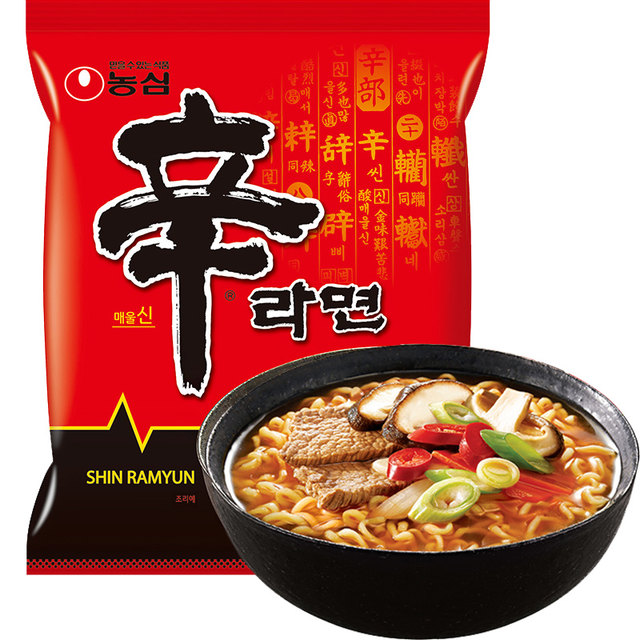 Korean imported Internet celebrity instant spicy Nongshim Ramen