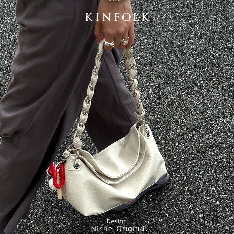 腋下包个性托特包麻花链条肩带复古通勤手抓纹单肩斜挎包质感柔软,淘宝优惠券,粉丝福利购,淘宝优惠卷