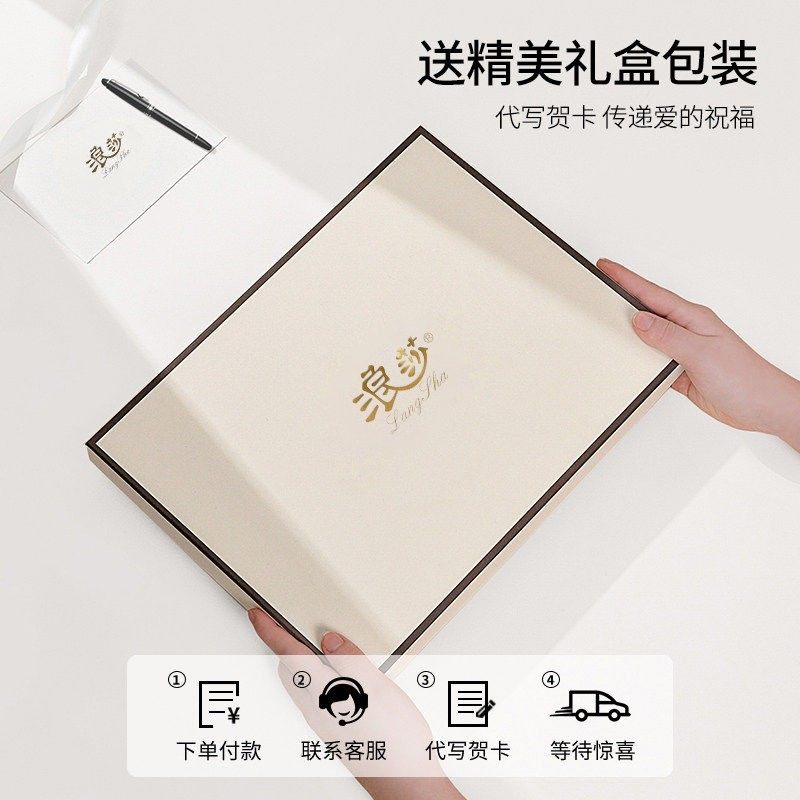 米白色格子羊毛围巾女秋冬季高级感羊绒围脖保暖送女生女友礼盒装,淘宝优惠券,粉丝福利购,淘宝优惠卷