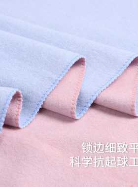 浅奶蓝色冬天加厚围巾女软糯保暖