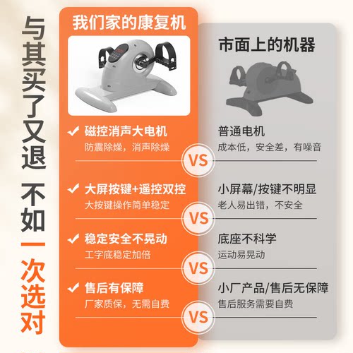 K/助身偏瘫康复训练器材手部腿部老人家用运动脚踏车电动锻炼器械 - 图0