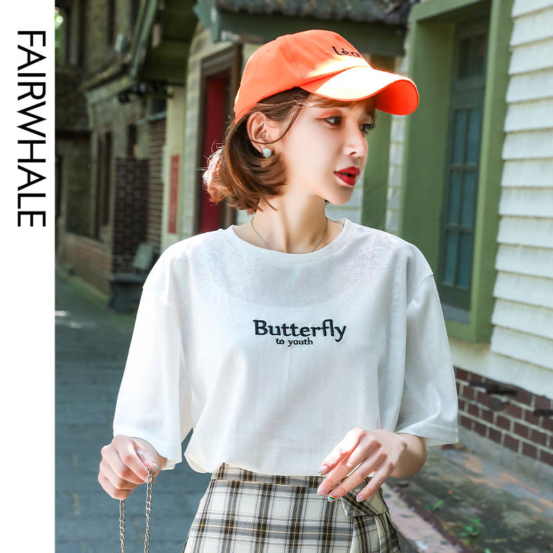 马克华菲女装糖果色短袖ins潮t恤 马克华菲女装T恤