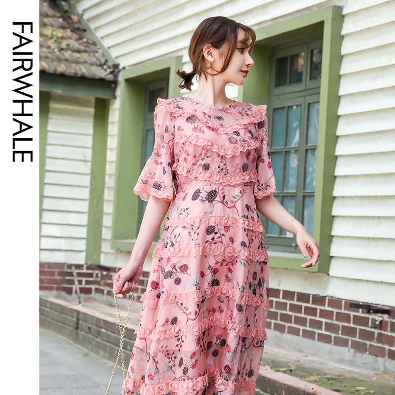 马克华菲清新女夏2020新款连衣裙 马克华菲女装连衣裙