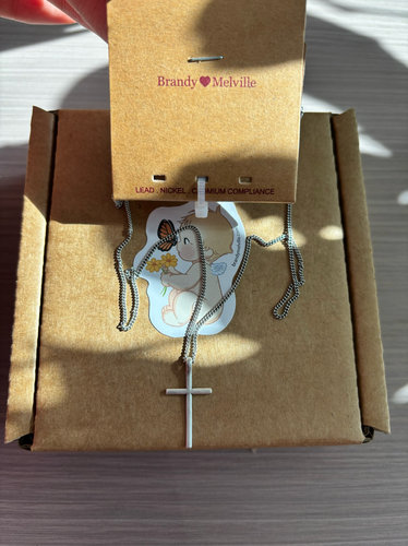 bm十字架项链女新哑光磨砂锁骨链靠谱国内代购正品brandymelville - 图2