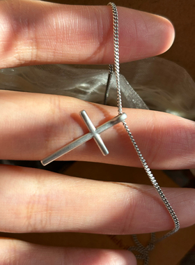 bm十字架项链女新哑光磨砂锁骨链靠谱国内代购正品brandymelville