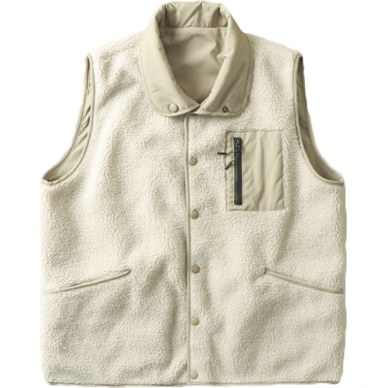 双面可穿 !! 太帅了  仿羊羔绒  春秋冬新款户外百搭休闲翻领马甲,淘宝优惠券,粉丝福利购,淘宝优惠卷