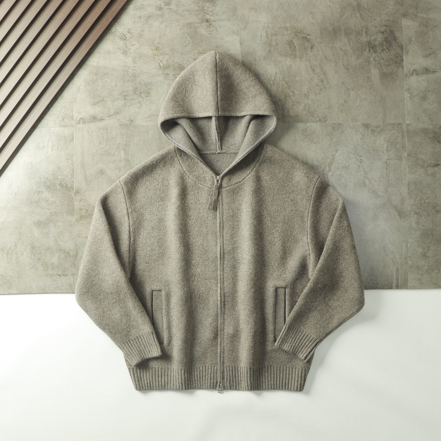 美式高街复古巴恩风连帽针织衫卫衣宽松休闲老钱风毛衣开衫外套男,淘宝优惠券,粉丝福利购,淘宝优惠卷