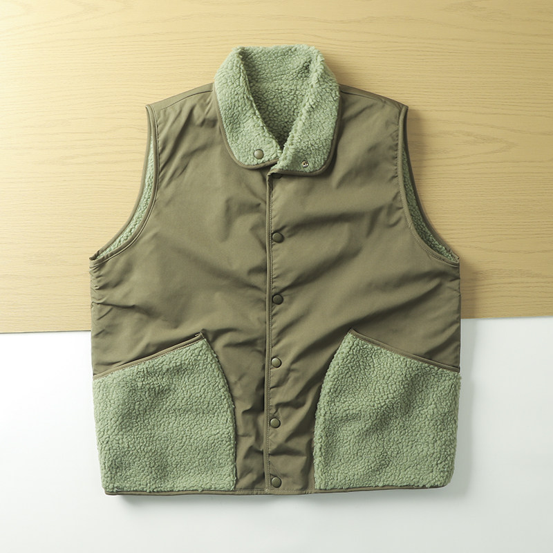 双面可穿 !! 太帅了  仿羊羔绒  春秋冬新款户外百搭休闲翻领马甲,淘宝优惠券,粉丝福利购,淘宝优惠卷