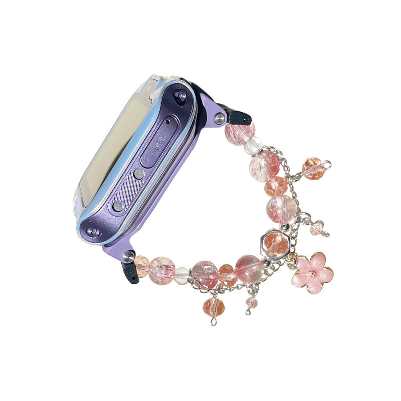 新品粉色樱花diy手链适用华为儿童手表表带5X/5XPro/3Pro/4Pro/3X,淘宝优惠券,粉丝福利购,淘宝优惠卷