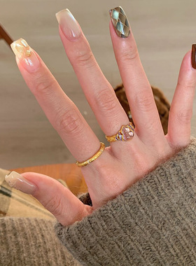 小红书爆款紫气东来紫晶葫芦戒指新中式精致珐琅冰透小葫芦指环