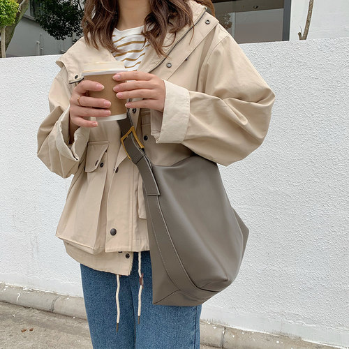 包包女大容量斜挎包2025新款潮百搭软塌极简风通勤单肩大包托特包 - 图2