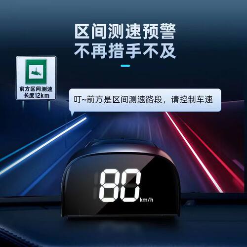 汽车电子狗2026新款车载自动测速仪HUD抬头测速显示器预警GPS雷达 - 图1