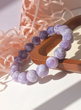 千颜天然紫奶昔紫玉晶手串新品紫罗兰民族风时尚潮流水晶手链