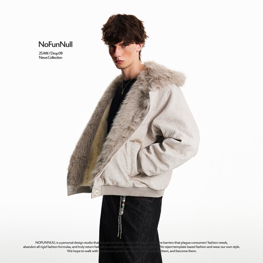 NOFUNNULL Cloud Velvet Short Mountain Carving Cotton Clothes