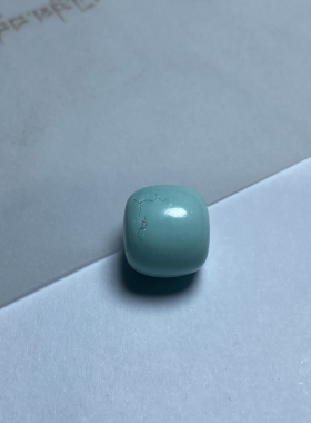 天然原矿绿松石老型珠桶珠散珠手串手链饰品diy配饰顶腰珠原矿