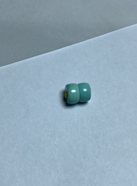 原矿绿松石直切隔片高瓷蓝松石垫片隔珠配珠玻璃光