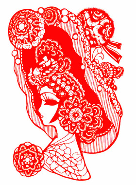 成品中国风艺术作品手工剪纸