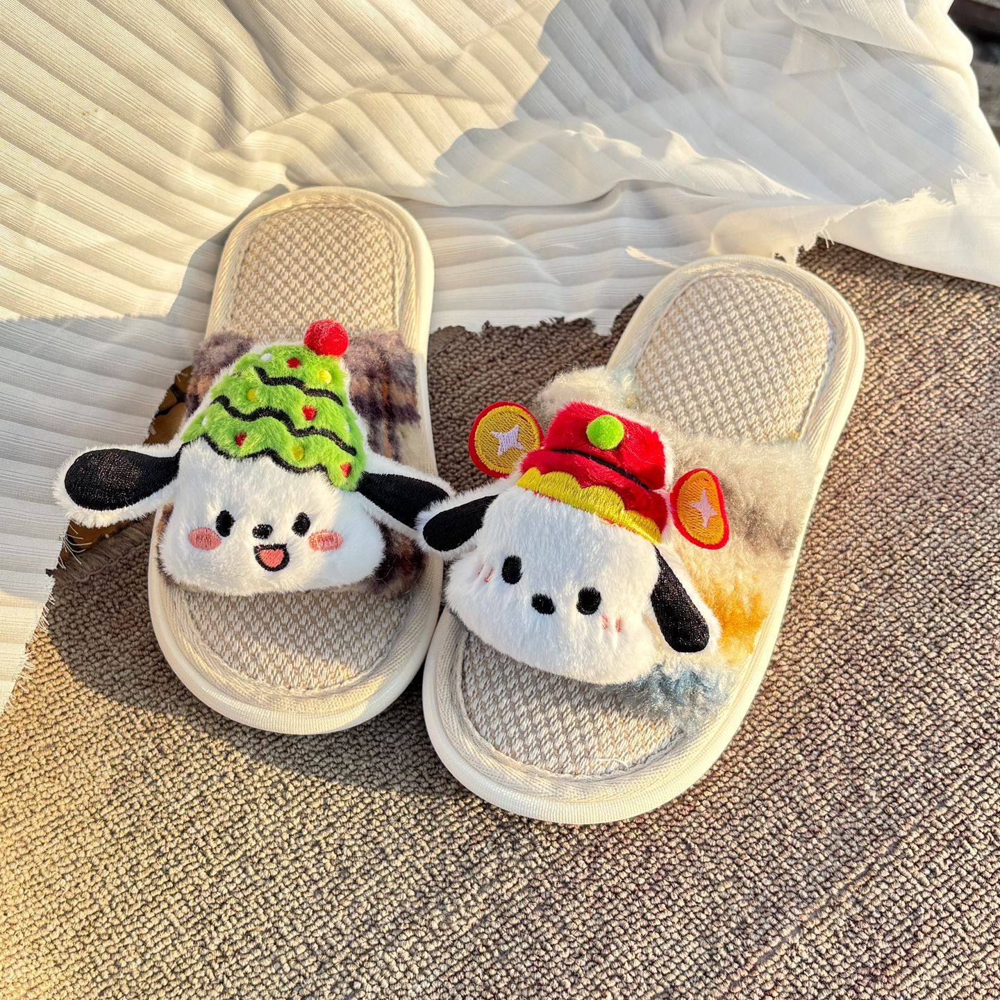 儿童亚麻拖鞋女童2026新款春秋室内居家防滑男童卡通四季棉麻拖鞋,淘宝优惠券,粉丝福利购,淘宝优惠卷