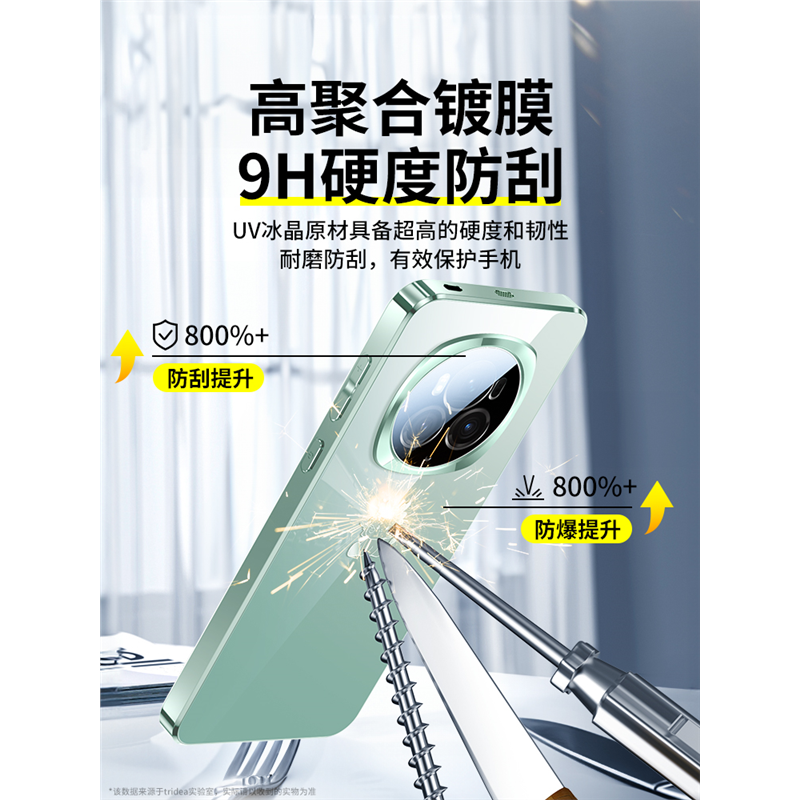 适用于荣耀magic7pro手机壳镜面玻璃2024新款magic6全包防摔超薄Magic5简约高级感男女honor潮牌创意情侣软壳 - 图2